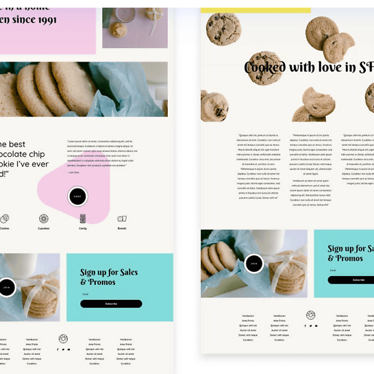 cookies divi layout